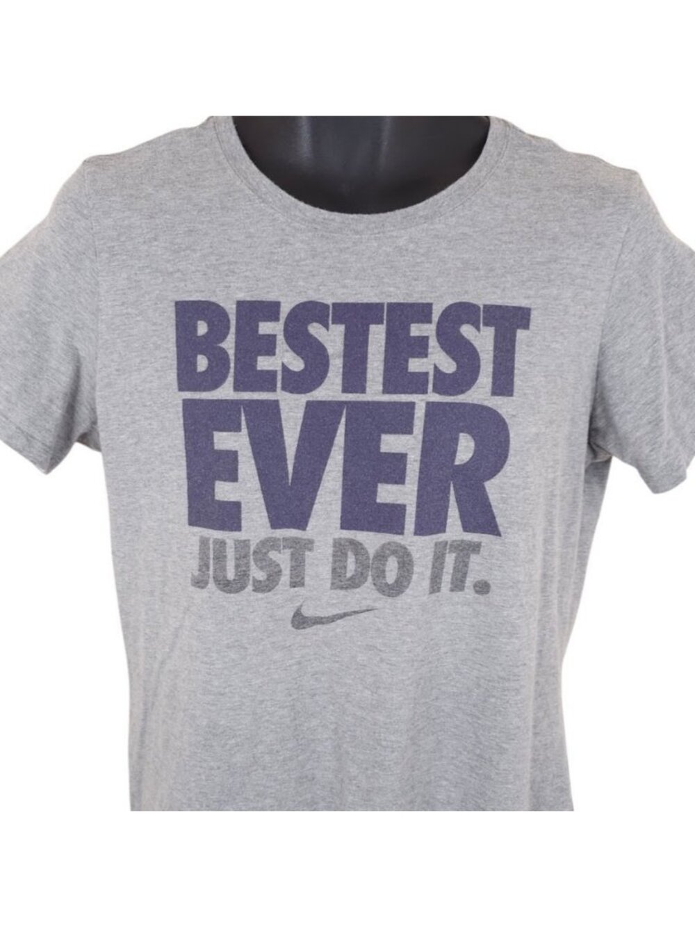 Nike T Shirt Womens Size XL Slim Fit Gray Bestest Ever Just Do It